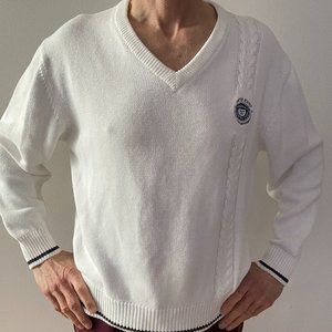 Vintage Izod tennis / golf sweater - long sleeve. Size L
